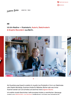 Screenshot of the Nadine Ro&szlig;a website