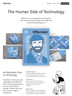 Screenshot of the Offscreen Magazine website