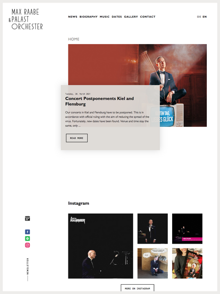 Screenshot of the Max Raabe website