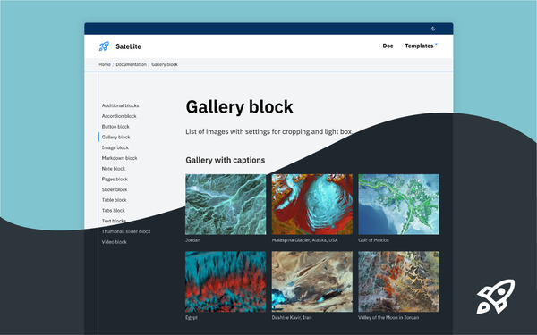 Screenshot of the Satelite theme