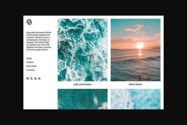 Screenshot of the Tablook Slice theme
