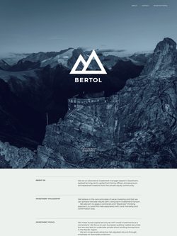 Screenshot of the bertol.se website