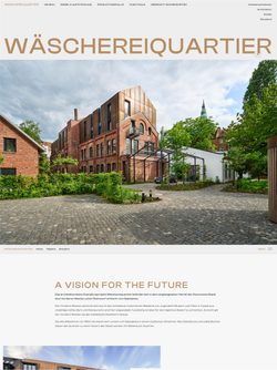 Screenshot of the W&auml;schereiquartier website
