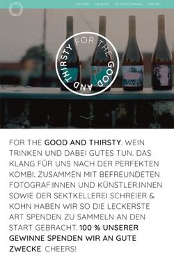 Screenshot of the for-the-good-and-thirsty.de website