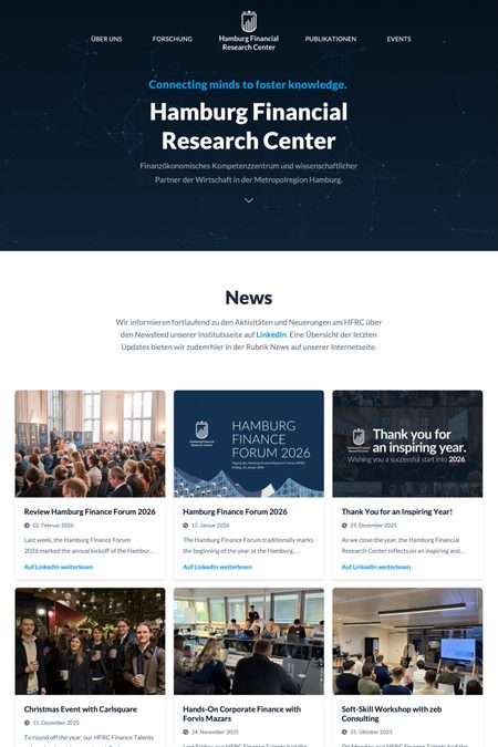 Screenshot of the hfrc.org website