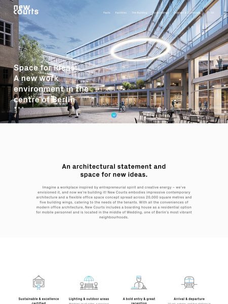 Screenshot of the newcourts.net website