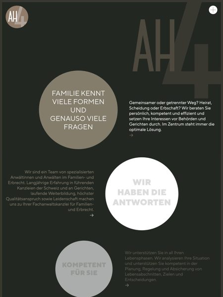 Screenshot of the AH4 attorneys website