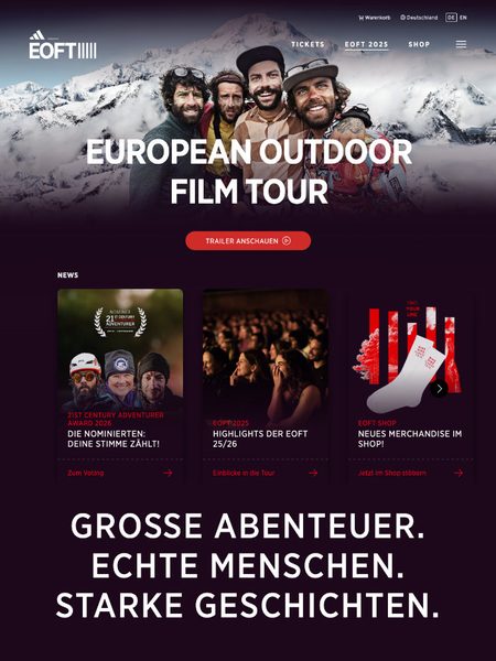 Screenshot of the eoft.eu website