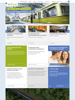 Screenshot of the kcw-online.de website
