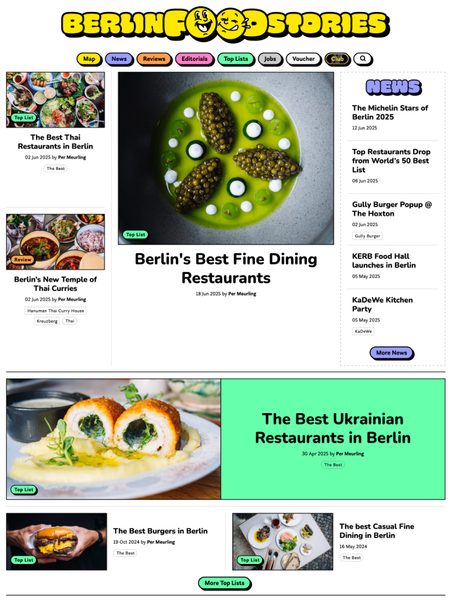 Screenshot of the berlinfoodstories.com website