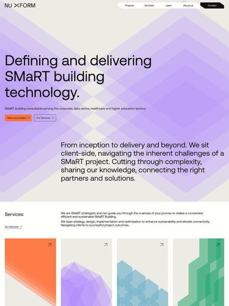 Screenshot of the nuxform.com website