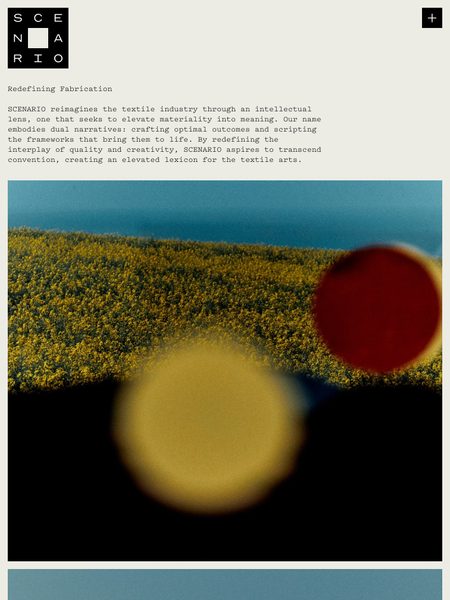 Screenshot of the scenariotex.com website