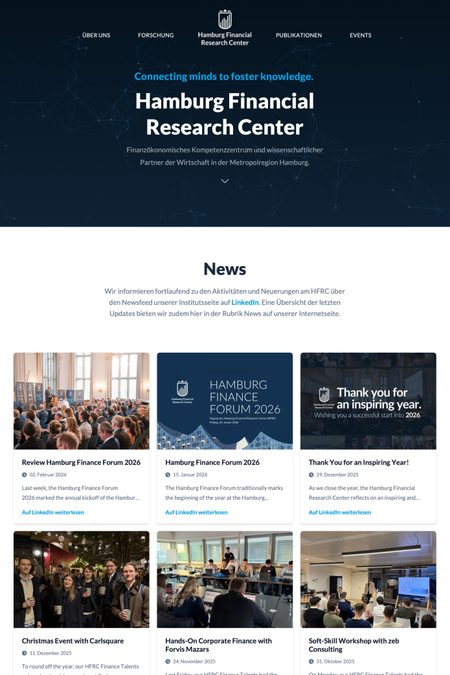 Screenshot of the hfrc.org website